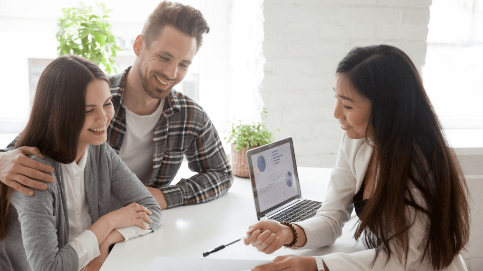 Real Estate Agent meeting with Renters