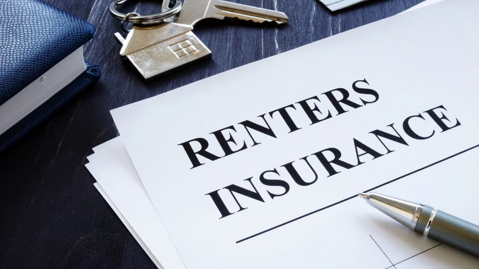 Renters insurance on a piece of paper