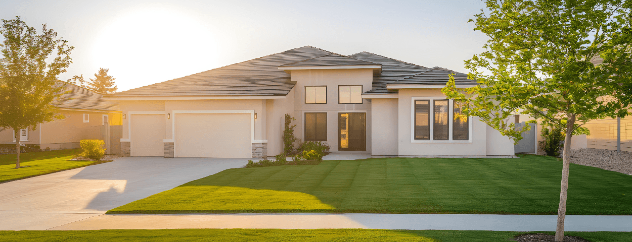 modern-suburban-house-with-lush-green-lawn-blue-sky